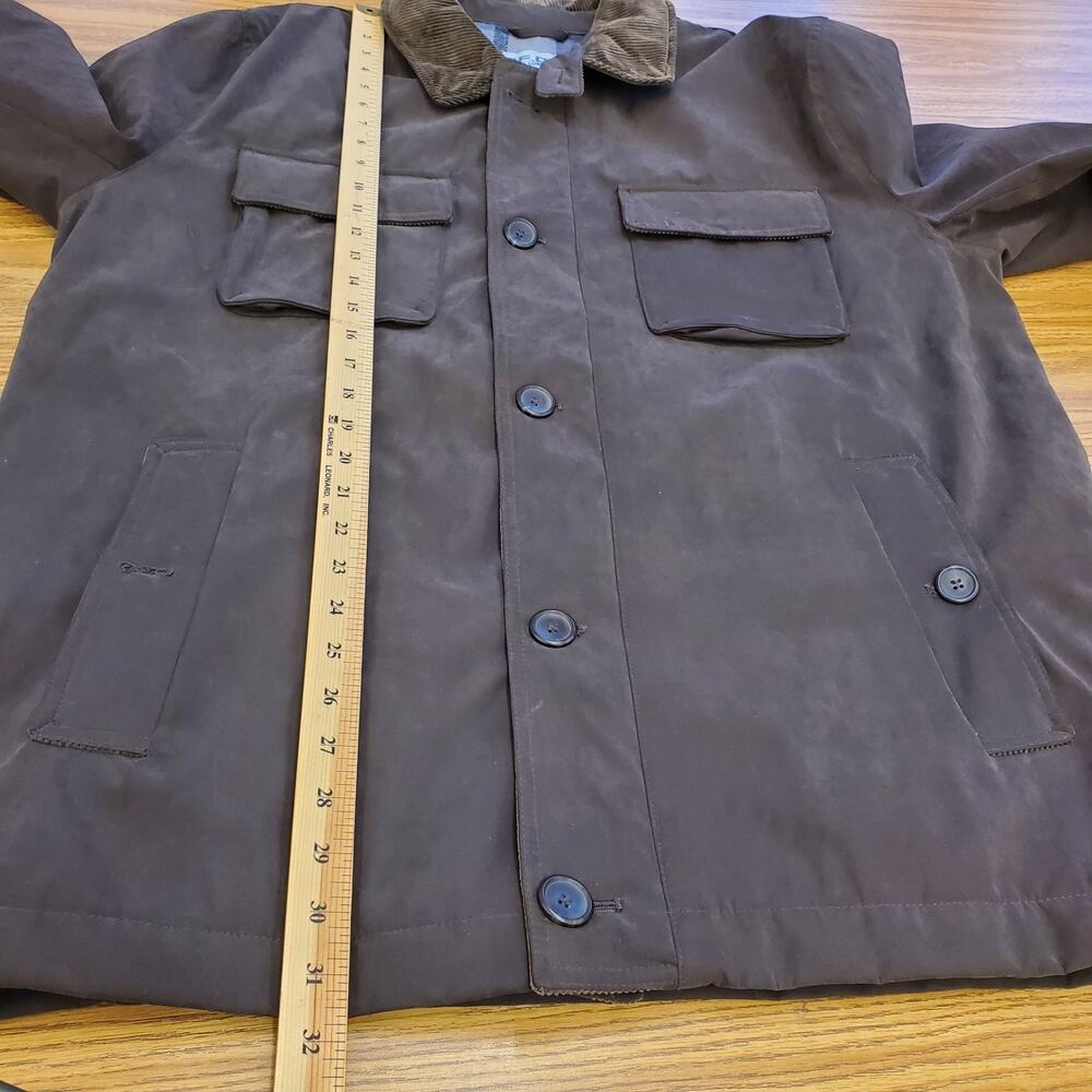 London Fog Jacket Mens XL Brown Barn Chore Coat Corduroy Collar - Picture 10 of 16
